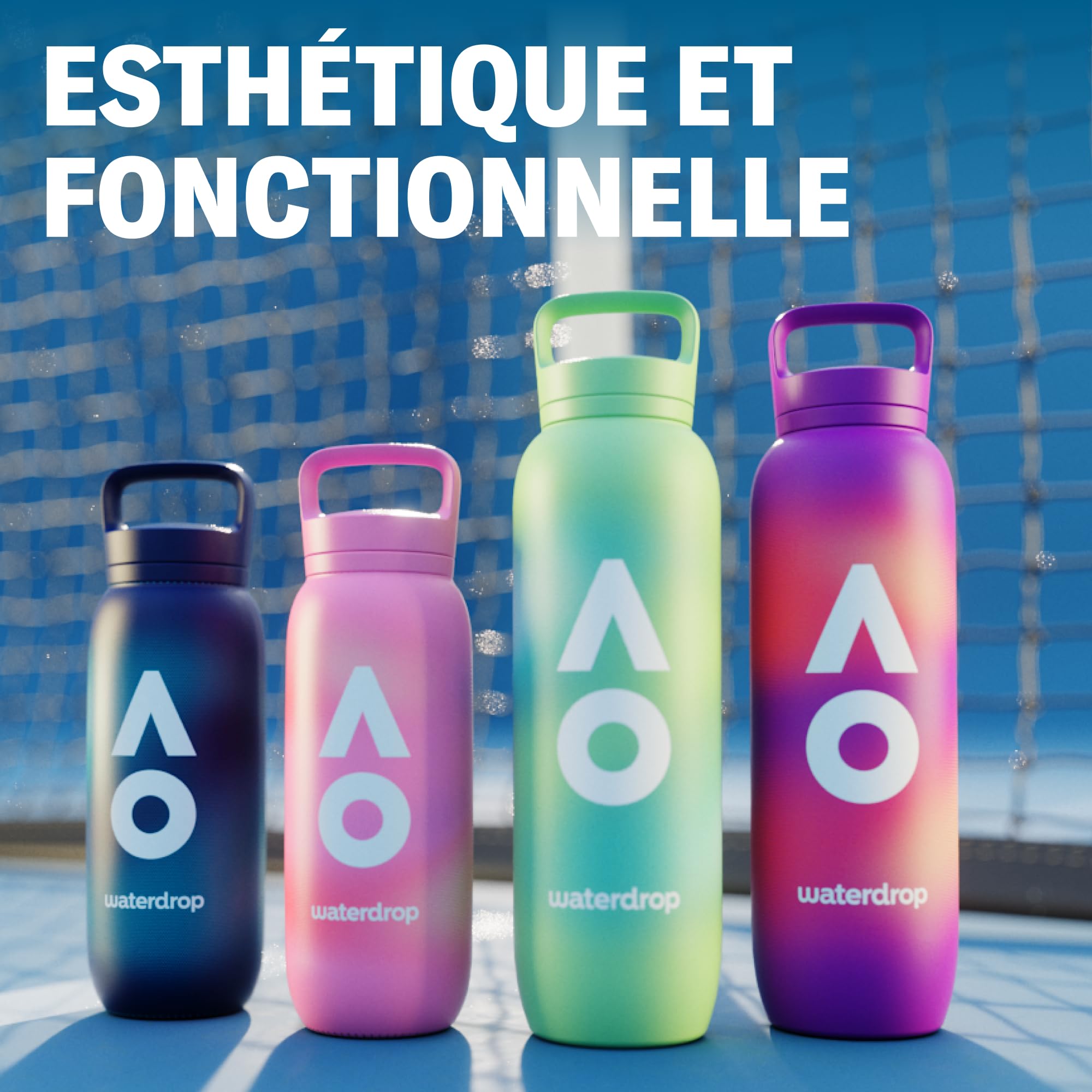 Waterdrop Australian Open 2026 Insulated Water Bottle 600 ml